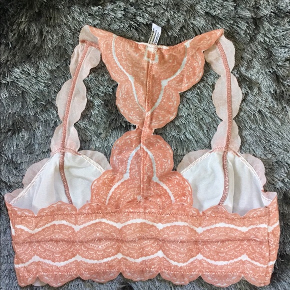 Free People Peach Bra NWT Unlined Bralette - Picture 4 of 6